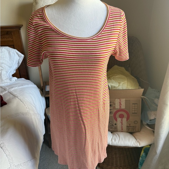 Madewell Striped Red and Yellow Dress - Picture 1 of 4
